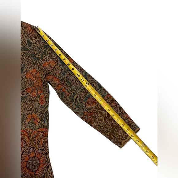 peruvian connection Multi Color Brown Tapestry Printed Jacket Sz:M - Picture 8 of 10